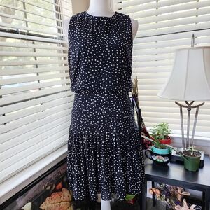 Ann Taylor Black and White Midi Sundress